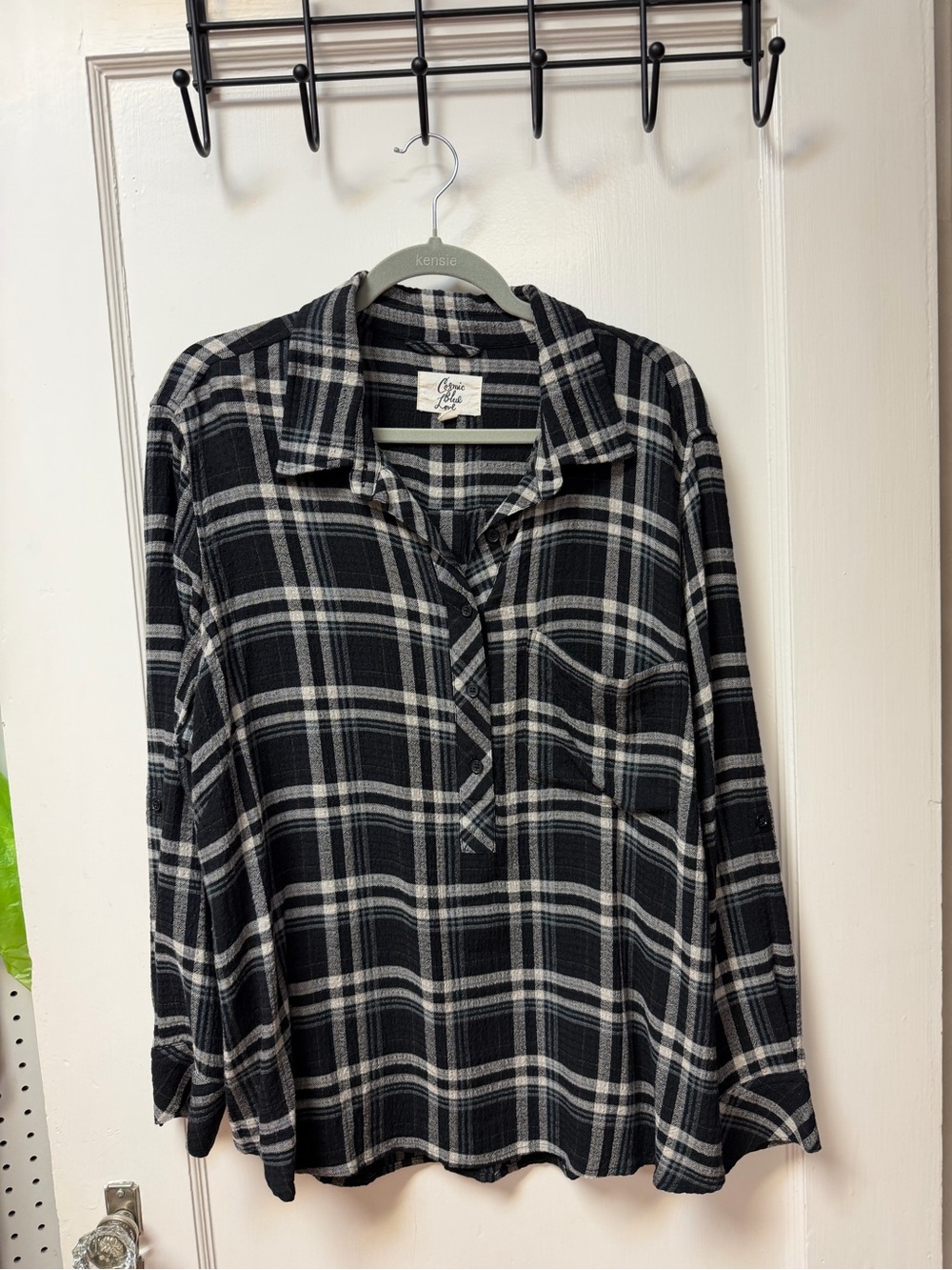 Cosmic Blue Love Plaid Shirt